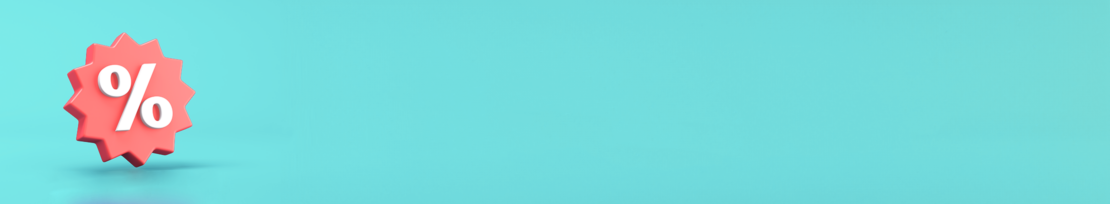 red % sign on blue background